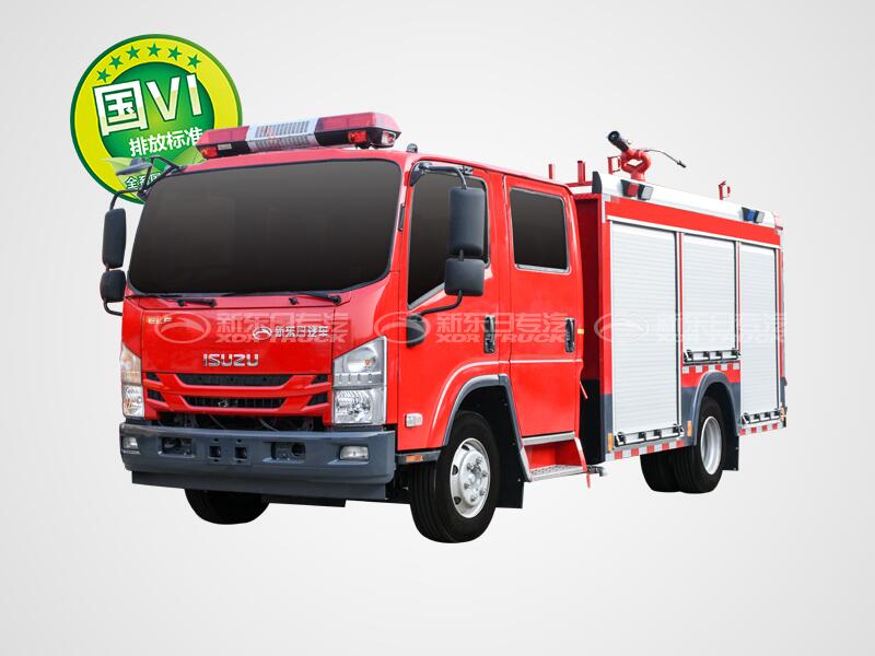 水罐泡沫消防車(chē)-新東日牌 國(guó)六 五十鈴700P內(nèi)藏罐水罐泡沫消防車(chē)
